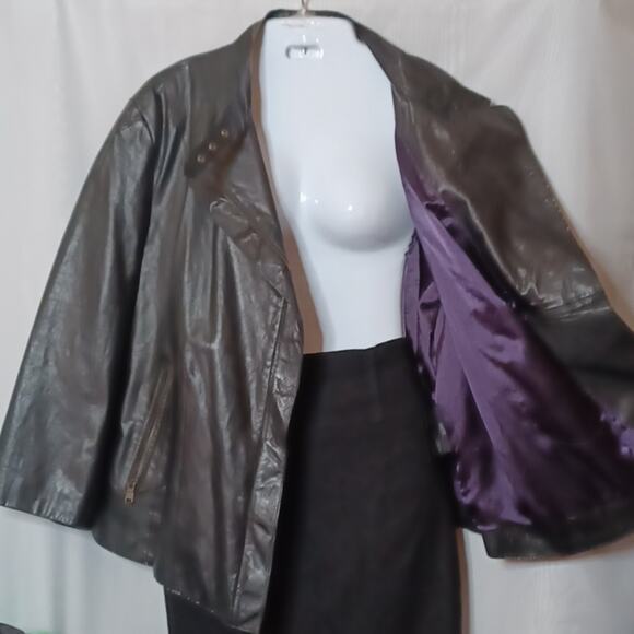 ANDREW MARC New York Women's Black Genuine Leather Jacket. 2X - Picture 5 of 16